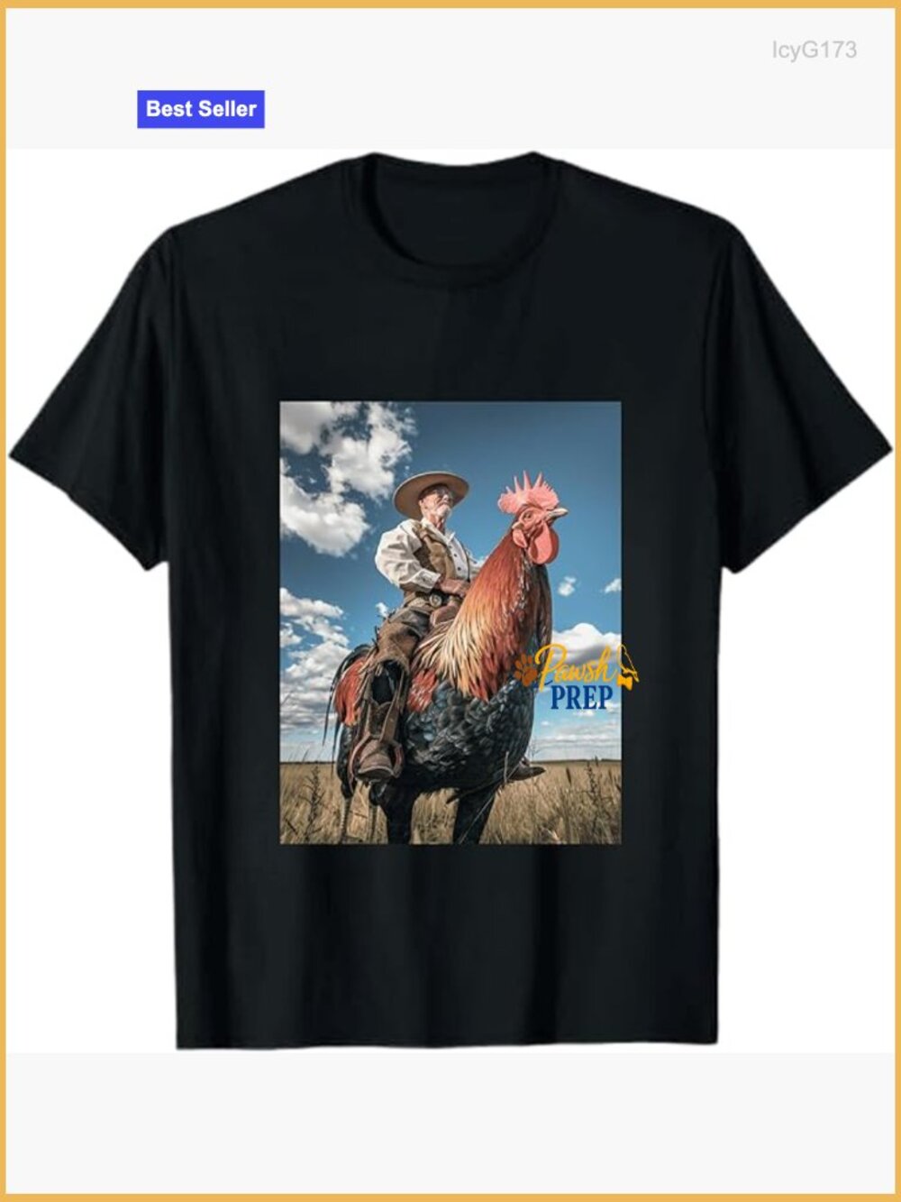 Funny Chicken Riding T-Shirt Unisex Cotton Novelty Gift